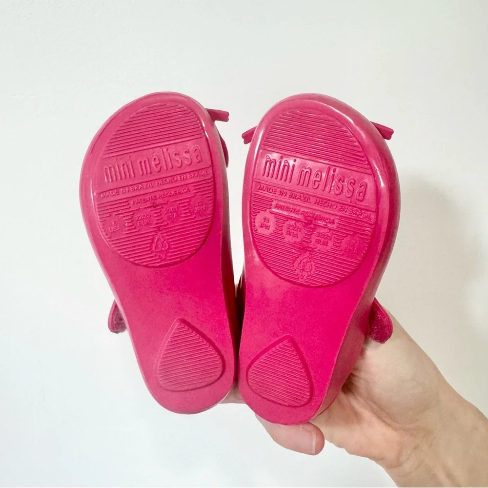 Mini Melissa Ultragirl II Matte Hot Pink Sandals KITTY CAT USA SZ 7